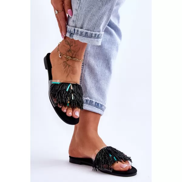 Dámske šľapky S.BARSKI KV-576-4 BLACK 
