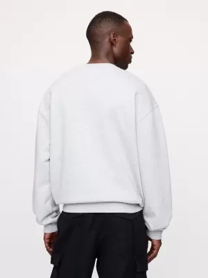 Pánska mikina GAP LOGO CREW SWEATSHIRT 616625-00 LIGHT GREY HEATHER
