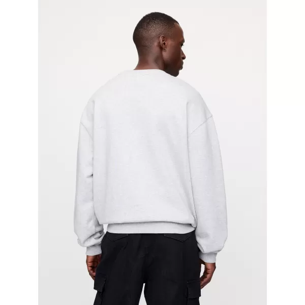  Pánska mikina GAP LOGO CREW SWEATSHIRT 616625-00 LIGHT GREY HEATHER 