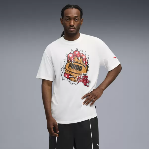  Pánske tričko PUMA HOOPAVERSE TEE 3 632891-01 PUMA BIELA 