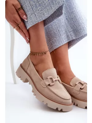 Dámske mokasíny D&A TW117 BEIGE