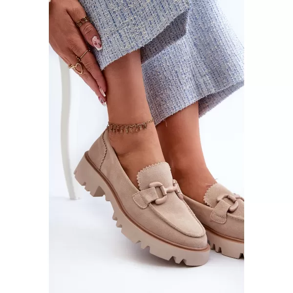 Dámske mokasíny D&A TW117 BEIGE 