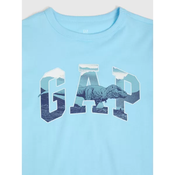  Detské tričko GAP LOGO TEE 768109-03 CHLORINE BLUE 