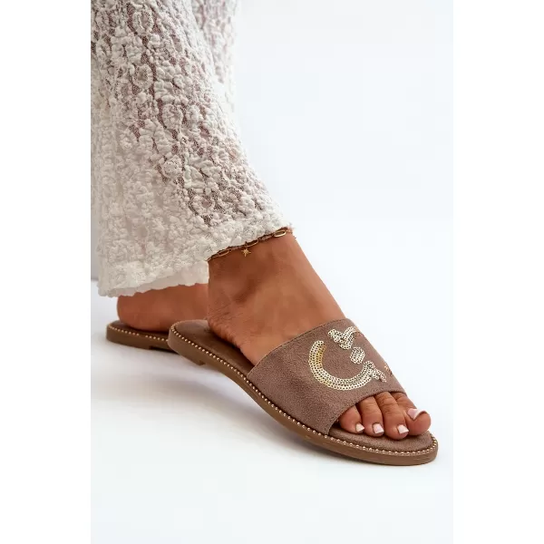  Dámske žabky S.BARSKI KV27-052 TAUPE 