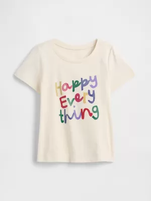 Detské tričko GAP BOYFRIEND TEE 837981-05 HAPPY