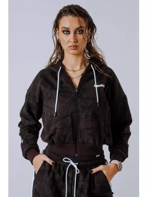 Mikina na zips POWER 895 DARK BROWN CAMO Nebbia