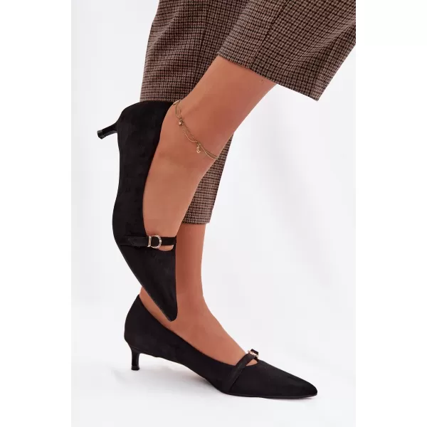  Dámske lodičky na podpätku BOTO PIRELA 42038 BLACK 