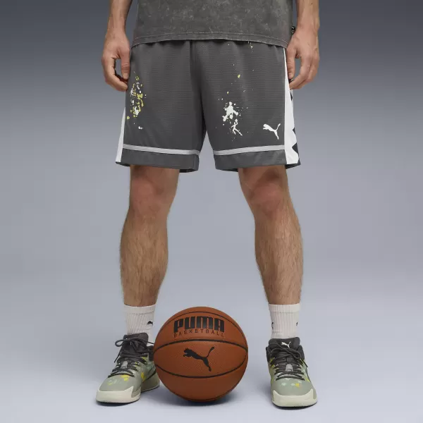  Pánske šortky PUMA PITP ALL JAWS 6.5" SHORT 632918-01 TMAVOŠEDÁ 
