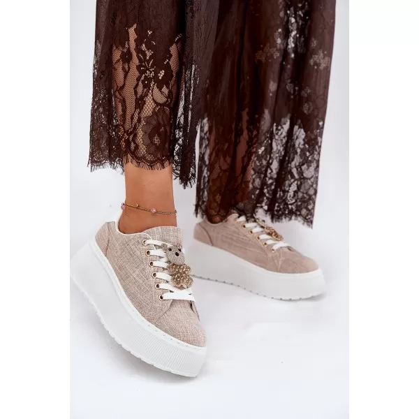  Dámske tenisky S.BARSKI BF51-014 BEIGE 