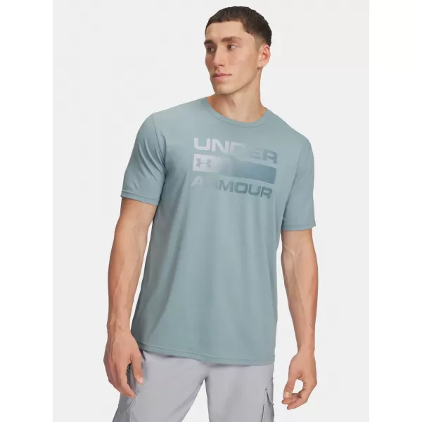  Pánske tričko UNDER ARMOUR UA TEAM ISSUE WORDMARK SS 1329582-323 ZELENÁ 