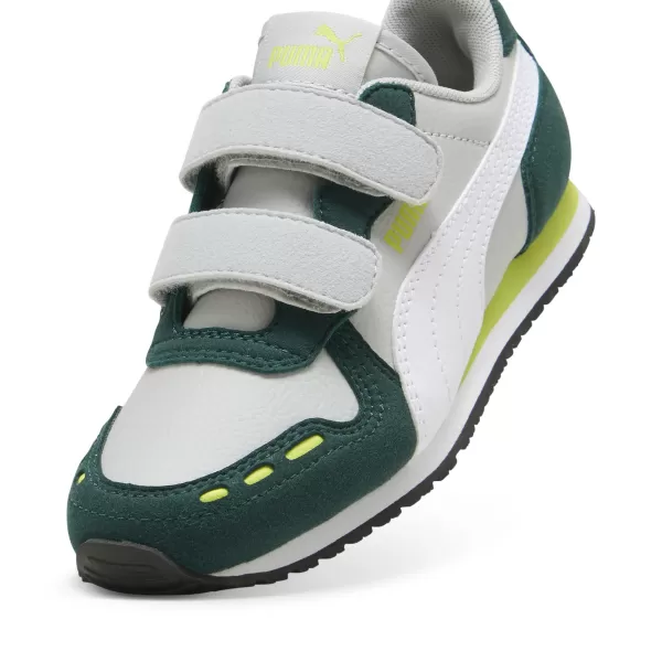  Detská obuv PUMA CABANA RACER SL 20 V PS 383730-19 SVETLOŠEDÁ/BIELA/TMAVÁ MYRTA 