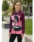 Dámska mikina na zips premium ALTISPORT VOJ/ALW128MI02 RUŽOVÁ/BIELA