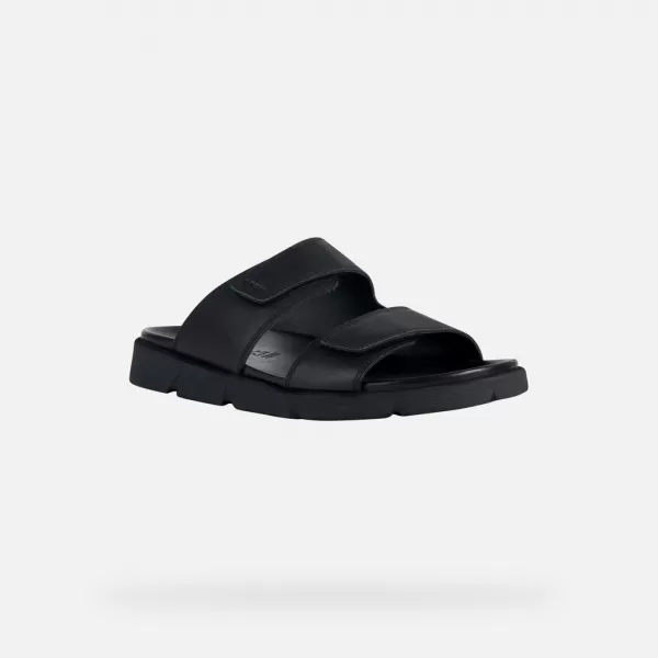  Pánske šľapky GEOX XAND 2S G002593 ČIERNA 