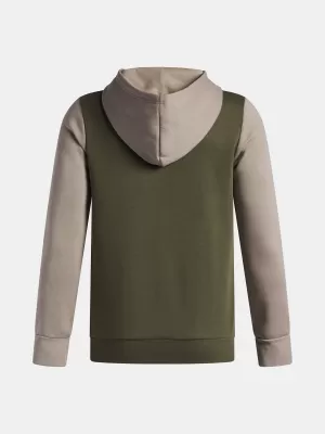 Chlapčenská mikina UNDER ARMOUR UA RIVAL FLC CBLCK GRPHC HD 6004994-390 ZELENÁ