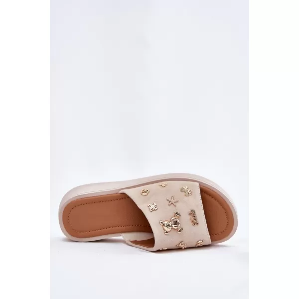  Dámske šľapky VINCEZA 66741 BEIGE 