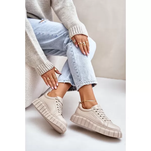  Dámske topánky BIG STAR MM274618 BEIGE Big Star Shoes 