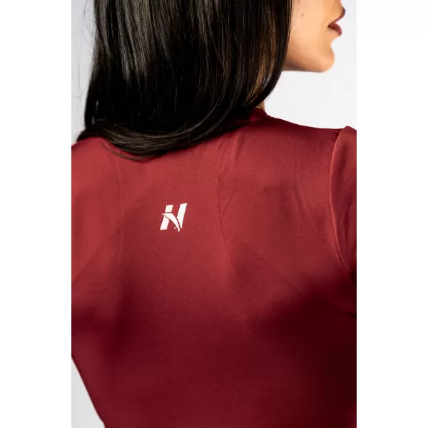  Bezšvový crop top s krátkym rukávom POWER 891 RED Nebbia 