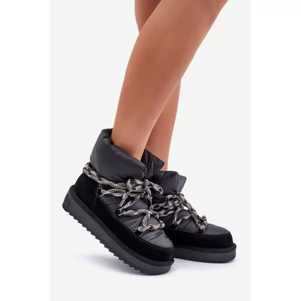  Dámske snehule D.FRANKLIN DFSH375003 BLACK 
