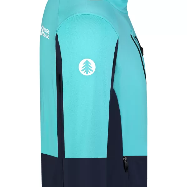  Pánska mikina powerfleece NORDBLANC GROAN NBWFM8282 SVETLO MODRÁ 