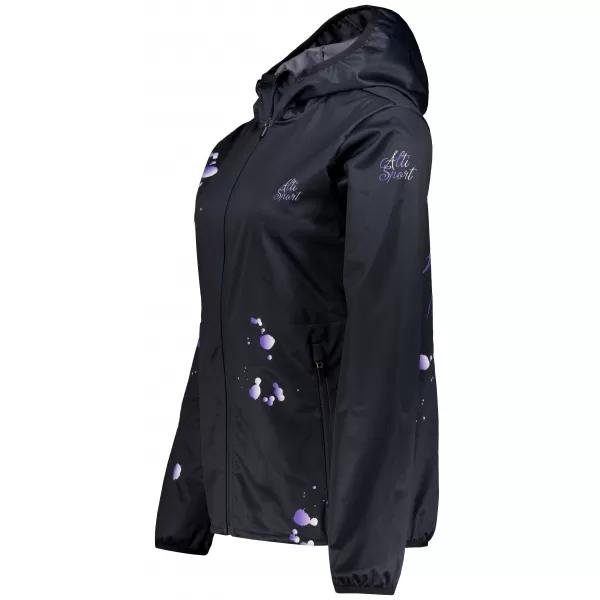  Dámska softshellová bunda premium ALTISPORT VOJ/ALW077JACK01 ČIERNA/FIALOVÁ 