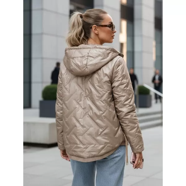  Dámska bunda DSTREET TY5633 KARAMELOVÁ 