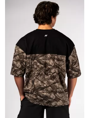 Oversized tričko POWER 898 SVETLO HNEDÁ CAMO Nebbia