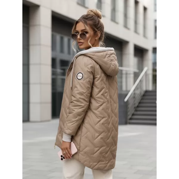  Dámska bunda DSTREET TY5612 KARAMELOVÁ 