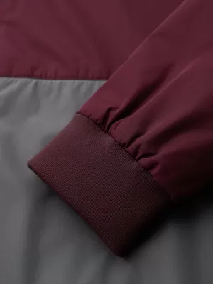 Pánska bunda OMBRE OM-JANP-0242 BURGUNDY-GRAY