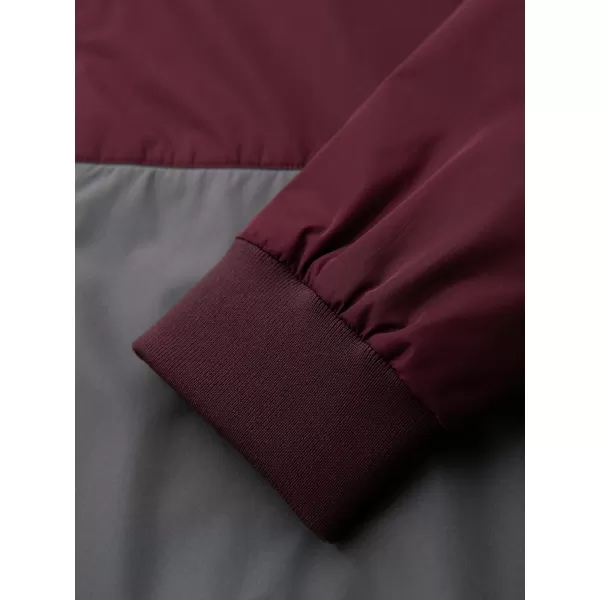  Pánska bunda OMBRE OM-JANP-0242 BURGUNDY-GRAY 