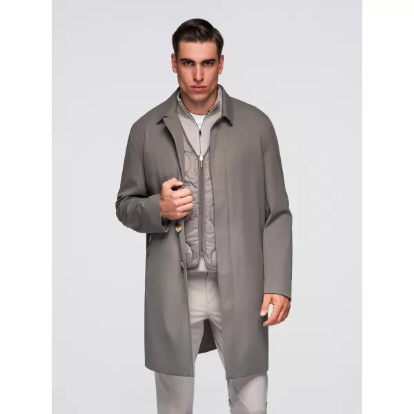  Pánsky kabát OMBRE OM-COLC-0139 POPOL 