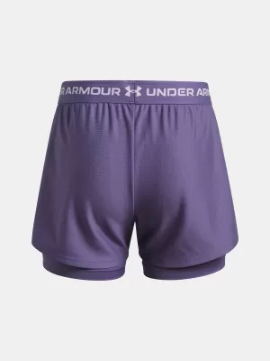 Dievčenské kraťasy UNDER ARMOUR UA TECH PLAY UP 2N1 SHORT 6004985-520 FIALOVÁ