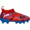 Detská obuv PUMA FUTURE 8 MATCH PLAY FG/AG JR 108750-01 ČERVENÉ/ČIERNE/MODRÉ/RUŽOVÉ PIXELY
