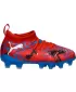 Detská obuv PUMA FUTURE 8 MATCH PLAY FG/AG JR 108750-01 ČERVENÉ/ČIERNE/MODRÉ/RUŽOVÉ PIXELY