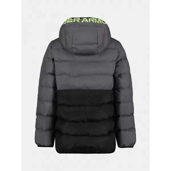  Chlapčenská bunda UNDER ARMOUR UA PRONTO COLORBLOCK PUFFER JACKET UJFIM09F-021 ŠEDÁ 