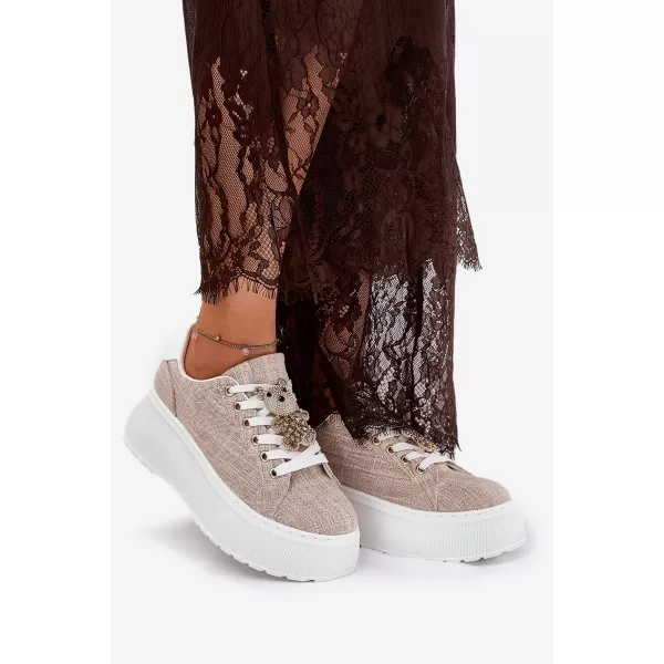  Dámske tenisky S.BARSKI BF51-014 BEIGE 