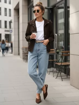 Dámska bunda DSTREET TY5571 HNEDÁ