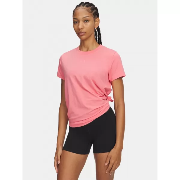  Dámske tričko UNDER ARMOUR UA RIVAL CORE SS 1383648-601 RUŽOVÁ 
