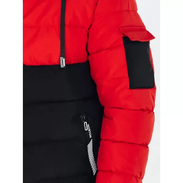  Pánska bunda DSTREET TX5100 ČIERNA/ČERVENÁ 