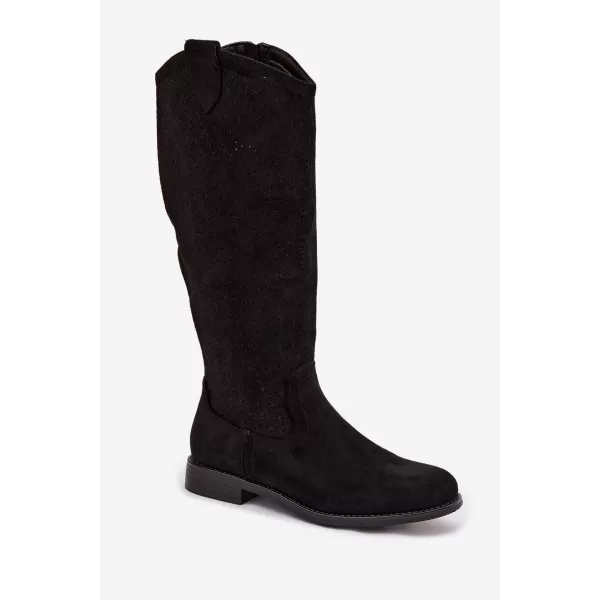 Dámske čižmy S.BARSKI HY61-8022 BLACK 