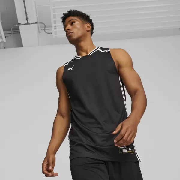  Pánske funkčné tričko PUMA HOOPS TEAM GAME JERSEY 676628-01 PUMA ČIERNA 