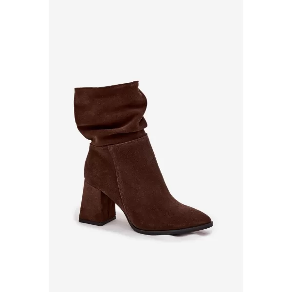  Dámske čižmy ZAZOO 4216 BROWN 