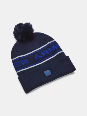 Pánska čiapka UNDER ARMOUR MEN'S HALFTIME POM BEANIE 1379985-410 MODRÁ