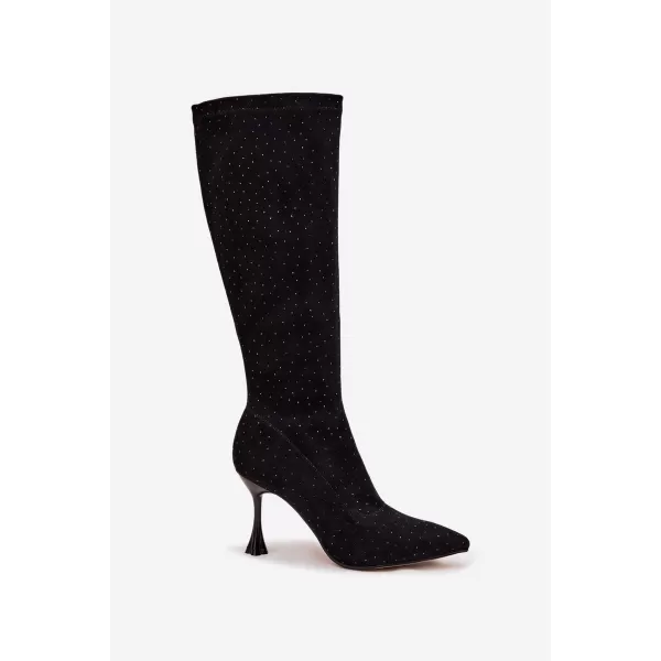  Dámske čižmy D&A JC52-883 BLACK 