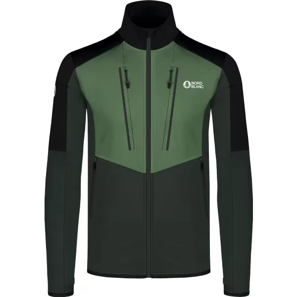  Pánska mikina powerfleece NORDBLANC GROAN NBWFM8282 TMAVO ZELENÁ 