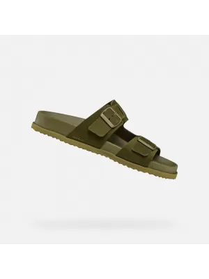 Pánske šľapky GEOX PARNAIBA G014431 KHAKI