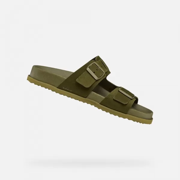  Pánske šľapky GEOX PARNAIBA G014431 KHAKI 