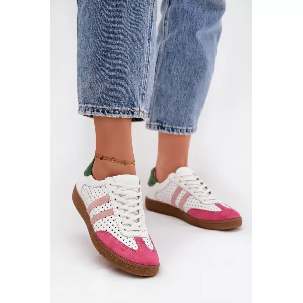  Dámske tenisky ZAZOO N1318 PINK/WHITE/GREEN 