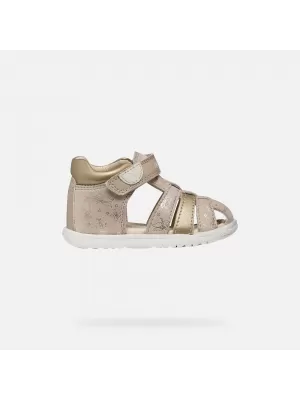 Dievčatá prvé kroky GEOX SANDAL MACCHIA B254WB007NFC8560 BÉŽOVÁ