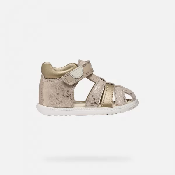  Dievčatá prvé kroky GEOX SANDAL MACCHIA B254WB007NFC8560 BÉŽOVÁ 