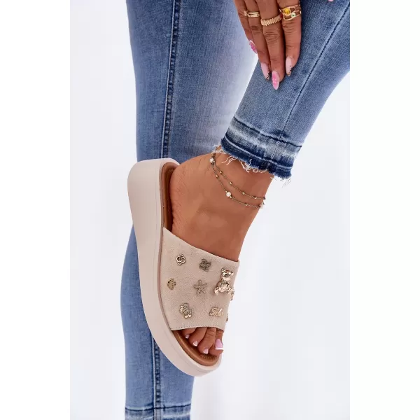  Dámske šľapky VINCEZA 66741 BEIGE 